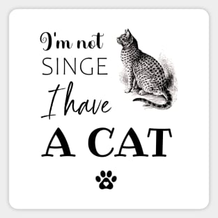 Cat Funny Text Magnet